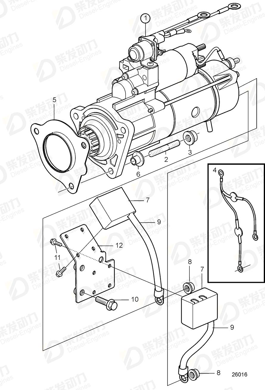VOLVO Junction box 3885093 Drawing